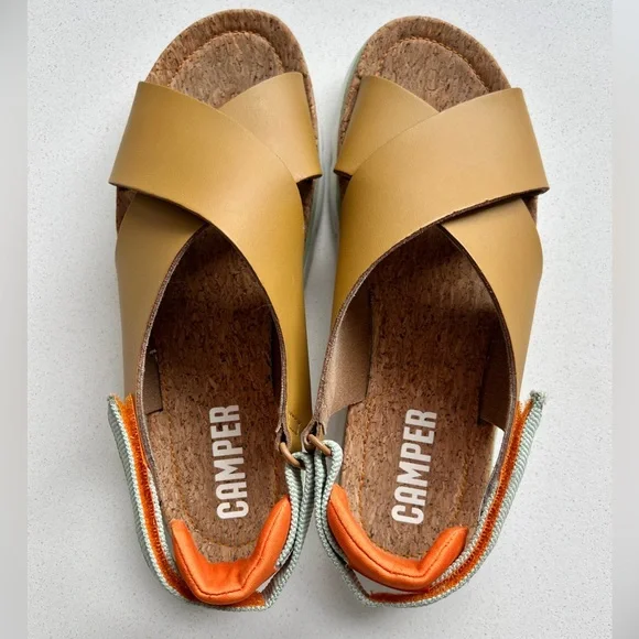 Camper Yellow and Orange Women's Sandals - Picture 4 of 8
